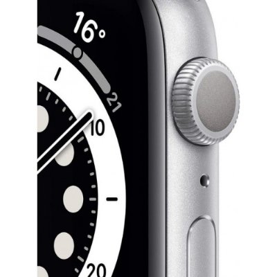 Apple Watch Series 6 GPS, 44 mm Gümüş Rengi Alüminyum Kasa ve Beyaz Spor Kordon Teşhir