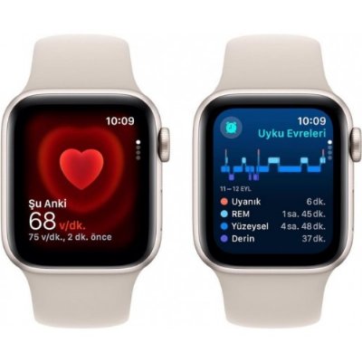 Apple Watch SE 2 2023 GPS 40mm Yıldız Işığı Alüminyum Kasa ve Spor Kordon Akıllı Saat - Teşhir 