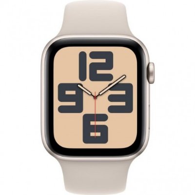 Apple Watch SE 2 2023 GPS 44mm Yıldız Işığı Alüminyum Kasa ve Spor Kordon Akıllı Saat Teşhir