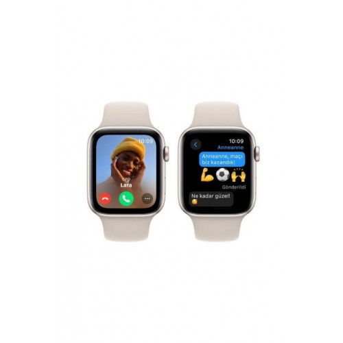 Apple Watch SE 2 2023 GPS 44mm Yıldız Işığı Alüminyum Kasa ve Spor Kordon Akıllı Saat Teşhir