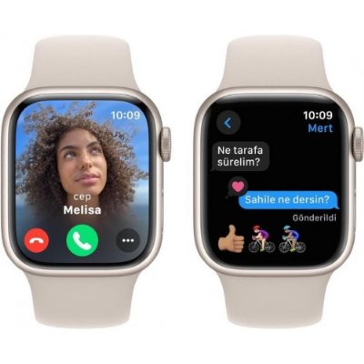 Apple Watch Series 9 GPS 41mm Yıldız Işığı Alüminyum Kasa ve Yıldız Işığı Spor Kordon Akıllı Saat - Outlet