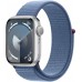 Apple Watch Series 9 GPS 41mm Gümüş Rengi Alüminyum Kasa ve Buz Mavisi Spor Loop Kordon Akıllı Saat - TEŞHİR