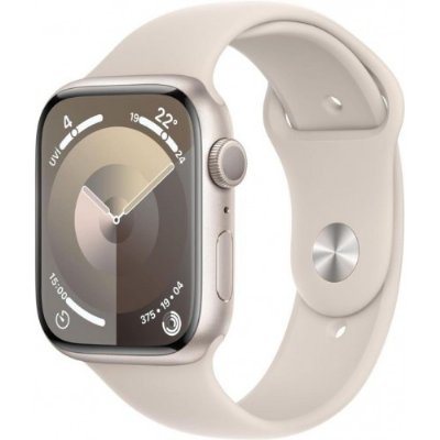 Apple Watch Series 9 GPS 45mm Yıldız Işığı Alüminyum Kasa ve Yıldız Işığı Spor Kordon Akıllı Saat Teşhir