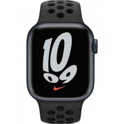 Apple Watch Series 7 Nike GPS 41mm Gece Yarısı Alüminyum Kasa ve Nike Spor Kordon Akıllı Saat Teşhir