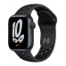 Apple Watch Series 7 Nike GPS 41mm Gece Yarısı Alüminyum Kasa ve Nike Spor Kordon Akıllı Saat Teşhir