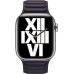 Apple Watch 45 mm Gece Yarısı Baklalı Model Deri Kayış - M/L