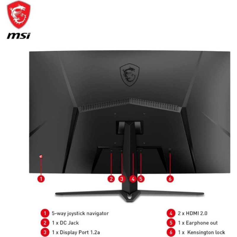 MSI G32C4X 31.5" 1 ms Full HD Curved 250 Hz Oyuncu Monitörü Outlet
