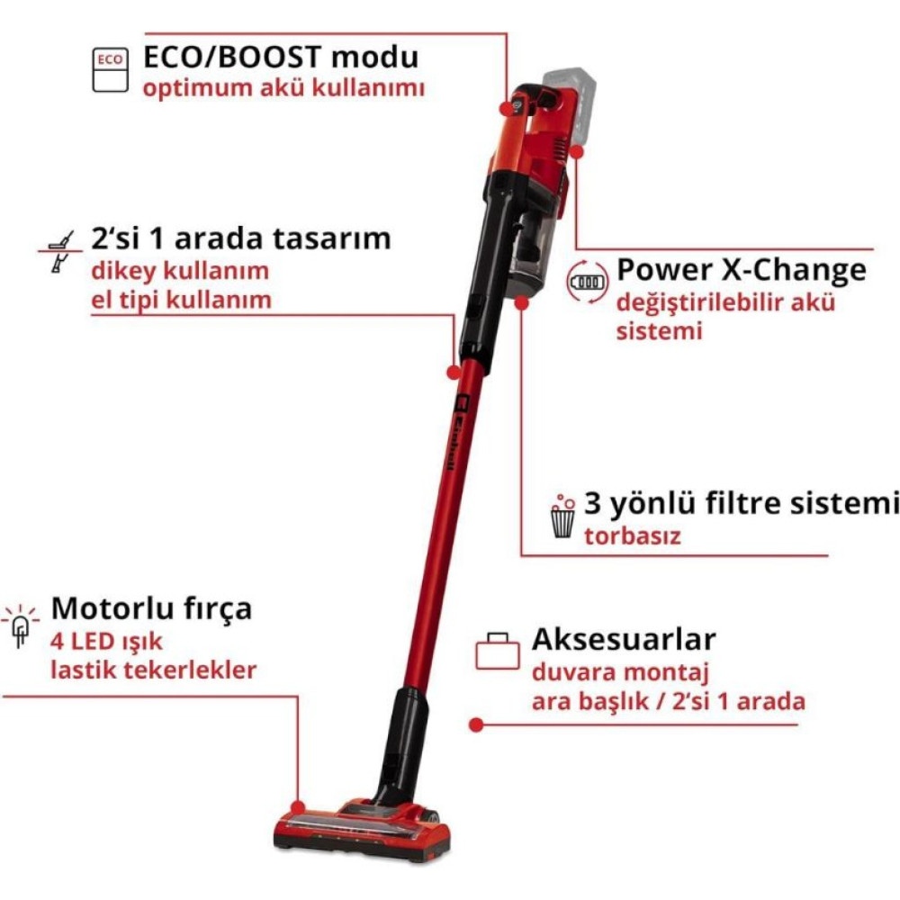 Einhell TE-SV 18 Li Akülü Şarjlı Dikey Süpürge Teşhir