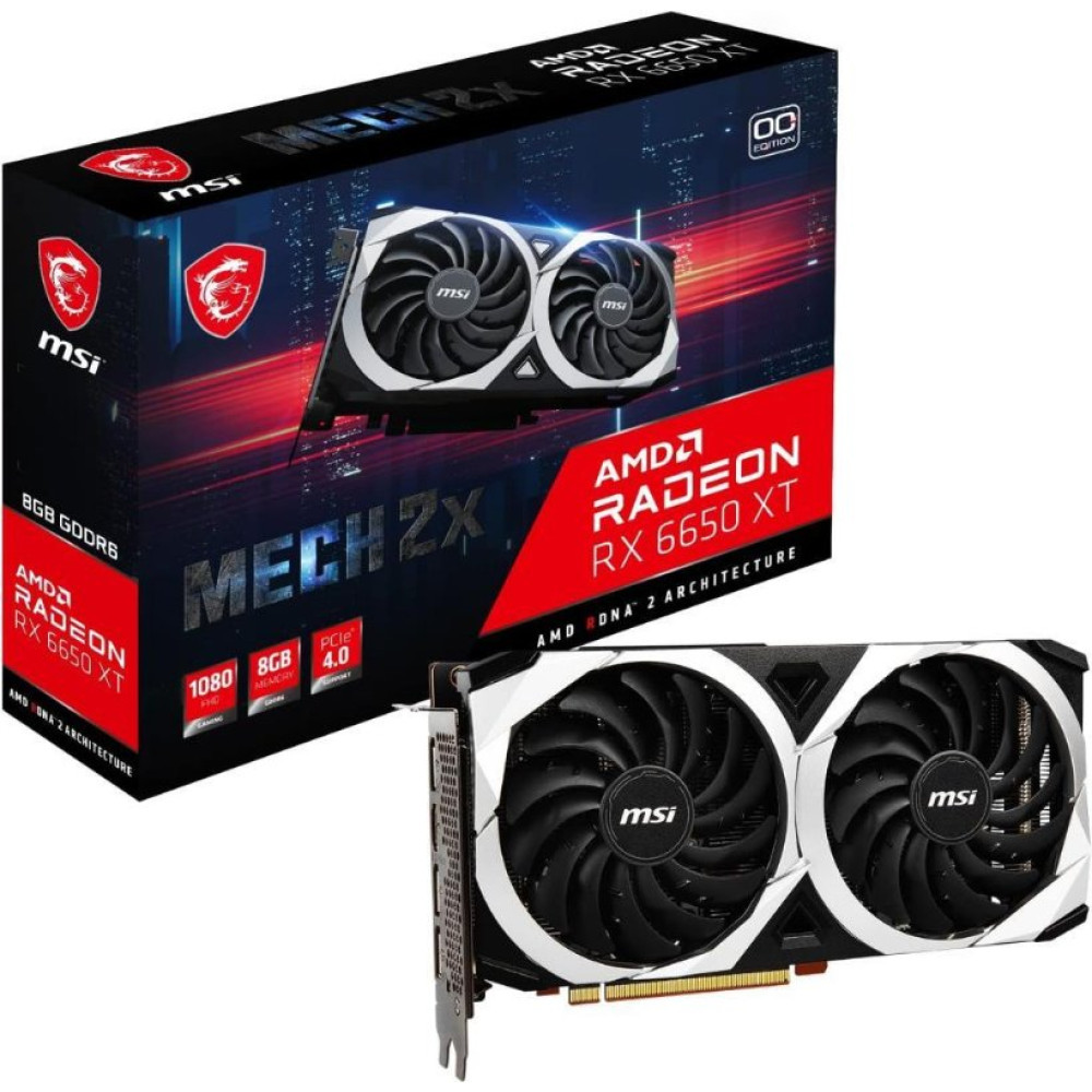 MSI RX 6650 XT Mech 2X 8G OC 128 Bit GDDR6 8 GB Ekran Kartı - Outlet