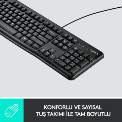 Logitech K120 920-002505 Q Kablolu Klavye Outlet