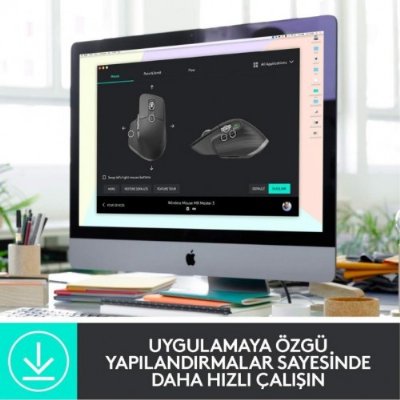 Logitech Mx Master 3S 910-006559 Siyah Şarjlı Sessiz Ergonomik Lazer Kablosuz Mouse Teşhir