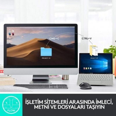 Logitech Mx Master 3S 910-006559 Siyah Şarjlı Sessiz Ergonomik Lazer Kablosuz Mouse Teşhir