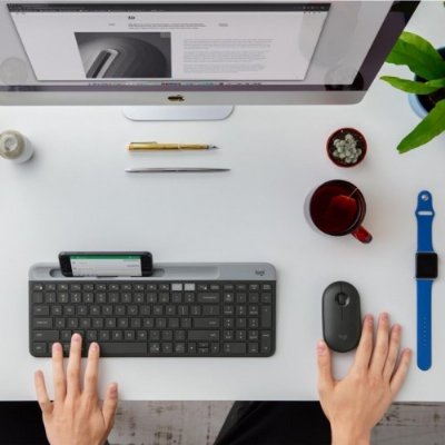 Logitech K580 Slim Bluetooth Siyah Klavye Outlet