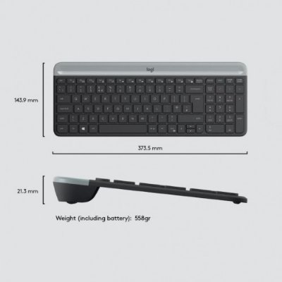 Logitech K580 Slim Bluetooth Siyah Klavye Outlet