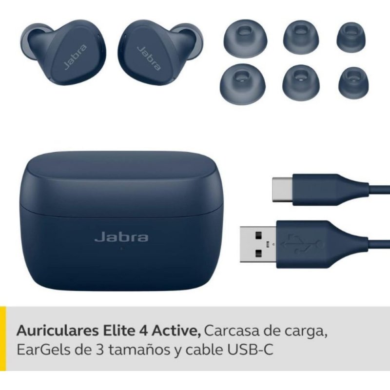 Jabra Elite 4 TWS Lacivert Kulak İçi Bluetooth Kulaklık -Teşhir