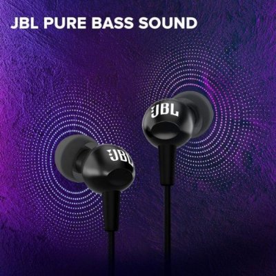 JBL C100SI Siyah Kablolu Mikrofonlu Kulak İçi Kulaklık Outlet