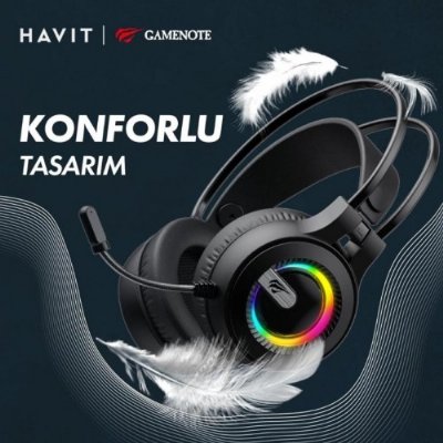 Havit Gamenote H2040D RGB Kablolu Mikrofonlu Kulak Üstü Oyuncu Kulaklığı Teşhir