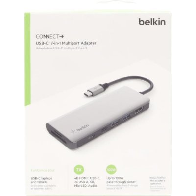 7'si 1 Arada Çok Bağlantı Noktalı USB C Hub (4k Hdmı, Usb-C, 2 x USB A, 3,5 mm Ses, Sd 3.0 Yuvası Için Micro-Sd 3.0 Ile)), AVC009BTSGY Teşhir