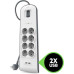 Belkin BSV804VF2M 900 Joule 2 USB'li 8'li 2 m Akım Korumalı Priz Teşhir