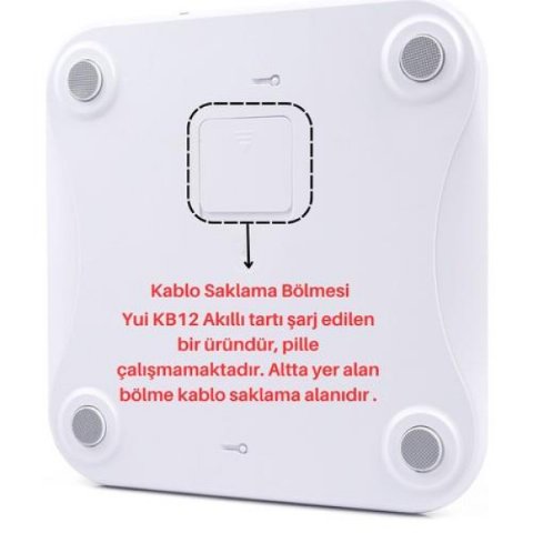 Yui KB12 Plus Şarjlı Yağ Ölçer Fonksiyonlu Akıllı Bluetooth Tartı Teşhir