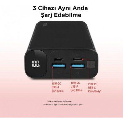 Mojue PB06 20000 mAh Hızlı Şarj Powerbank - Outlet