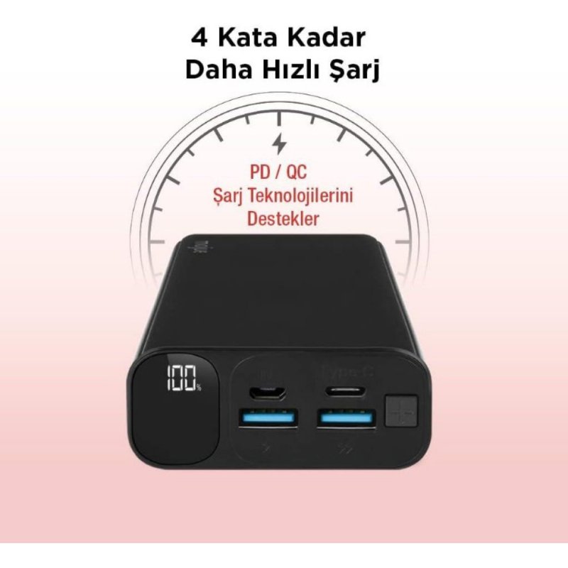 Mojue PB06 20000 mAh Hızlı Şarj Powerbank - Outlet