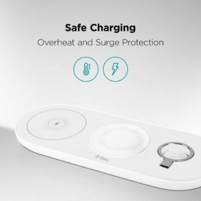 ttec AirCharger Trio 3'ü 1 Arada iPhone + Apple Watch + AirPods Kablosuz Hızlı Şarj Aleti - Teşhir 