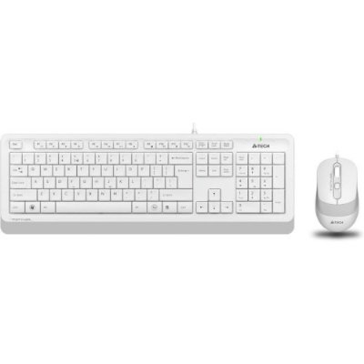 A4 Tech F1010 Beyaz Kablolu Klavye Mouse Seti Teşhir