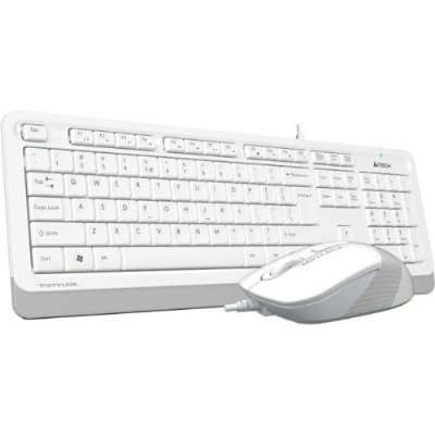 A4 Tech F1010 Beyaz Kablolu Klavye Mouse Seti Teşhir