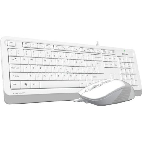 A4 Tech F1010 Beyaz Kablolu Klavye Mouse Seti Teşhir