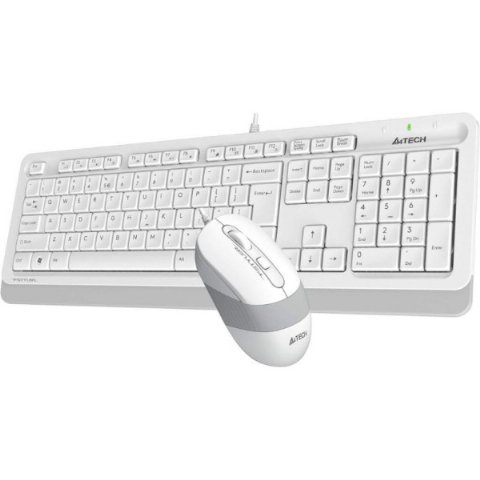 A4 Tech F1010 Beyaz Kablolu Klavye Mouse Seti Teşhir