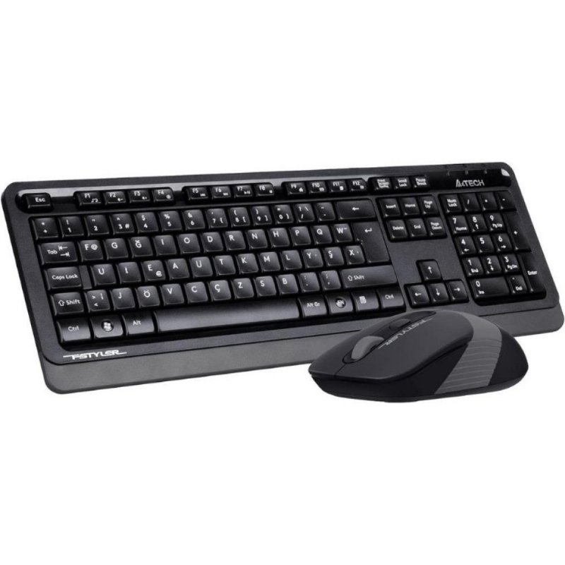 A4 Tech FG1010 Siyah-Gri Q Kablosuz Klavye Mouse Seti Teşhir