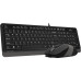 A4 Tech F1010 Siyah-Gri Kablolu Klavye Mouse Seti