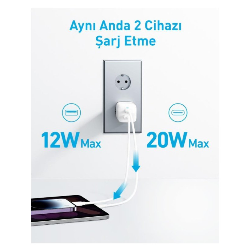 Anker 323 33 W Hızlı Şarj Adaptörü Teşhir