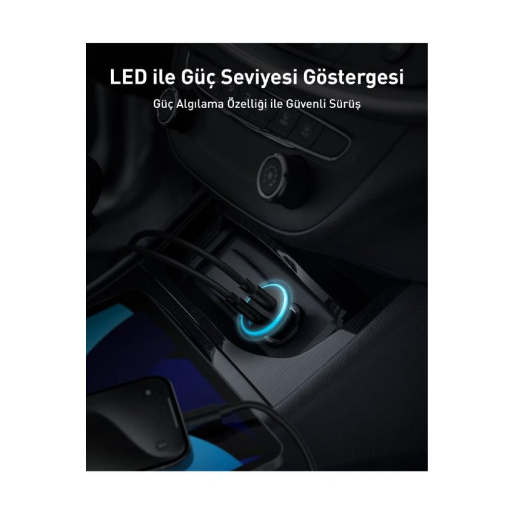 Anker 323 A2735 52.5 W Hızlı Araç Şarj Aleti Anker 323 A2735 52.5 W Hızlı Araç Şarj Aleti