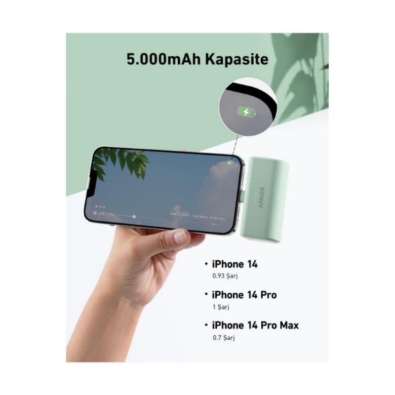 Anker A1645 5000 mAh Hızlı Şarj Powerbank Outlet