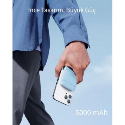 Anker 622 MagGo Mavi 5000 mAh MagSafe Powerbank