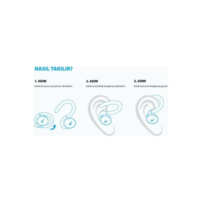 Anker SoundCore Sport X10 TWS Kulak İçi Bluetooth Kulaklık Beyaz Teşhir