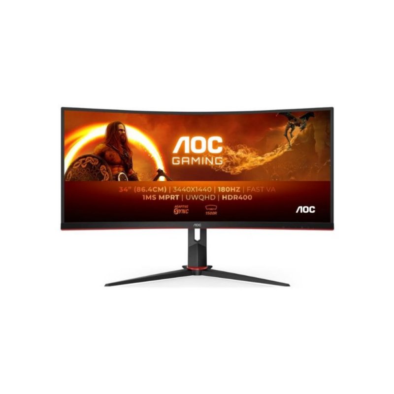 AOC CU34G2XP/BK 34" 1 ms WQHD Curved 180 Hz Oyuncu Monitörü Teşhir AOC CU34G2XP/BK 34" 1 ms WQHD Curved 180 Hz Oyuncu Monitörü Teşhir