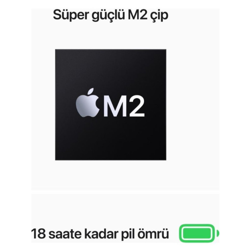 MacBook Air M2 16 GB 256 GB SSD 13.6" MC7X4TU/A Gece Yarısı (Açıklamayı Okuyunuz)