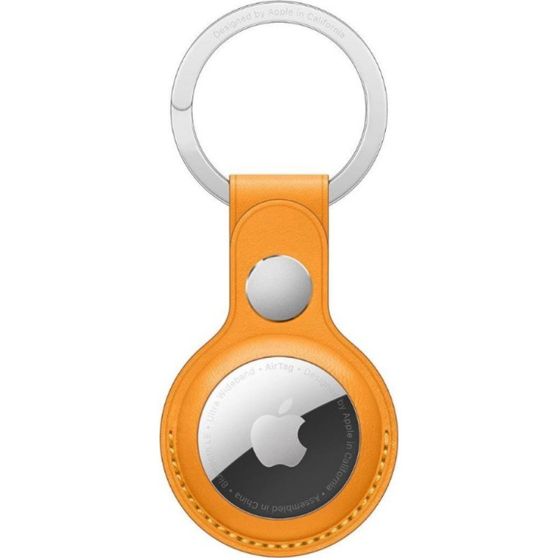 Apple AirTag Deri Anahtarlık - Kaliforniya Turuncusu Outlet