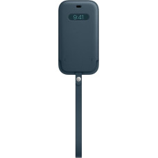Apple iPhone 12 ve iPhone 12 Pro için Magsafe Özellikli Deri Zarf Kılıf - Baltık Mavisi Outlet