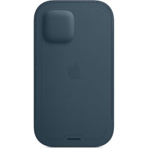 Apple iPhone 12 ve iPhone 12 Pro için Magsafe Özellikli Deri Zarf Kılıf - Baltık Mavisi Outlet