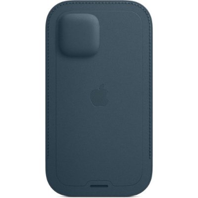 Apple iPhone 12 ve iPhone 12 Pro için Magsafe Özellikli Deri Zarf Kılıf - Baltık Mavisi Outlet