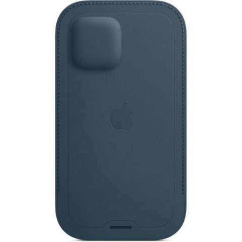 Apple iPhone 12 ve iPhone 12 Pro için Magsafe Özellikli Deri Zarf Kılıf - Baltık Mavisi Outlet