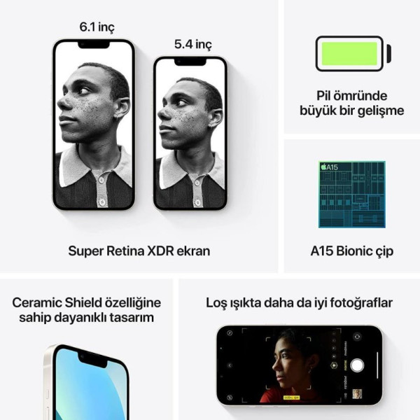 iPhone 13 128 GB Yıldız Işığı (Apple Türkiye Garantili)