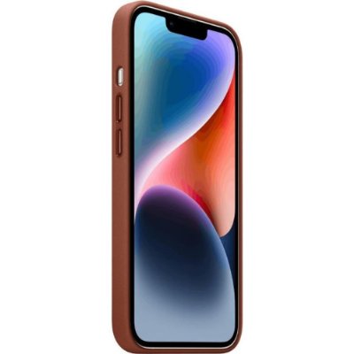 iPhone 14 Plus için MagSafe özellikli Deri Kılıf Toprak Kırmızısı Outlet