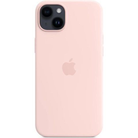 iPhone 14 Plus için MagSafe özellikli Silikon Kılıf  Puslu Pembe