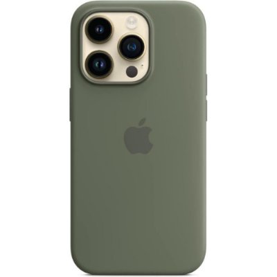 Apple iPhone 14 Pro için MagSafe özellikli Silikon Kılıf - Klasik Zeytin Yeşili Teşhir