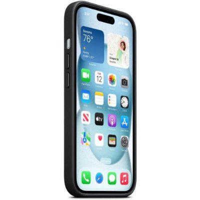 iPhone 15 MagSafe Özellikli Mikro Dokuma Siyah Kılıf MT393ZM/A - teşhir